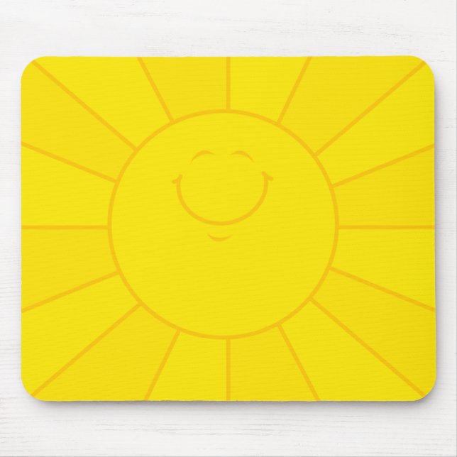 Mousepad Sol com Rosto Feliz (Frente)