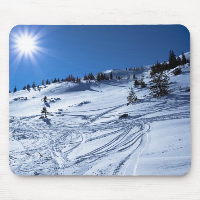 Mousepad Sol do inverno da terra do inverno (Frente)