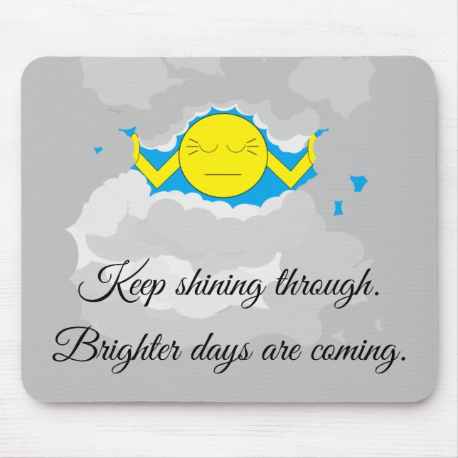 Mousepad Sol Empurrando Nuvens de Tempestade: (Frente)