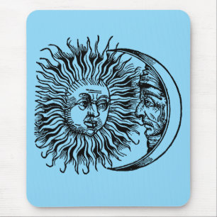 Mousepad Sol medieval e lua
