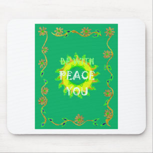 Mousepad Sol Radiante: Paz Esteja Com Você Impressão Inspir