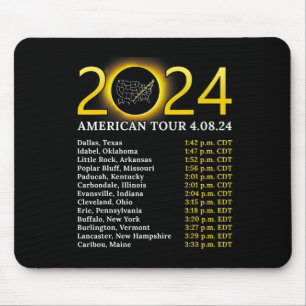Mousepad Solar Eclipse 2024 American Tour 2024 Totality Tot