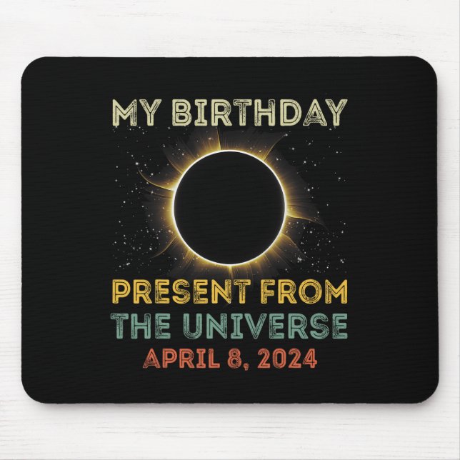 Mousepad Solar Eclipse 2024 Aniversário Presente 4.8.24 Tot (Frente)