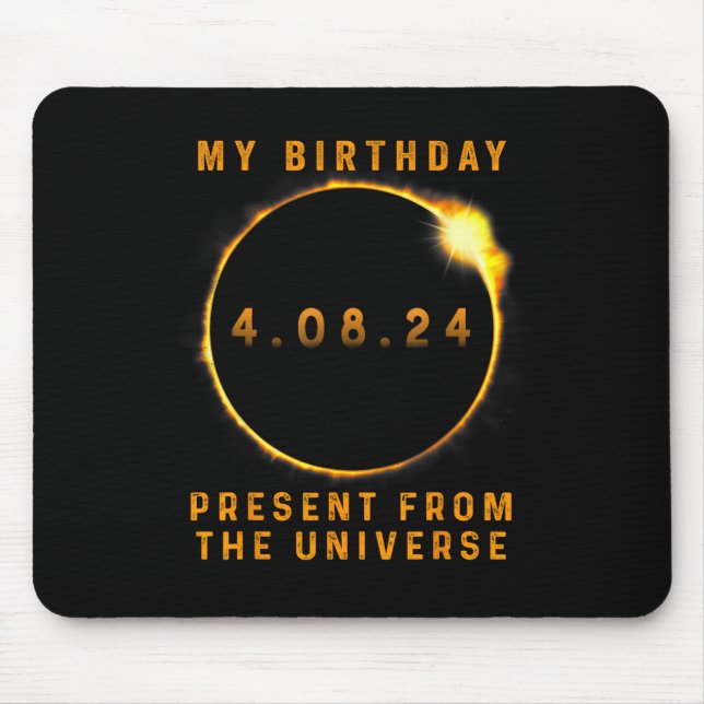 Mousepad Solar Eclipse 2024 Aniversário Presente 4.8.24 Tot (Frente)