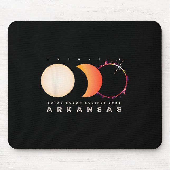 Mousepad Solar Eclipse 2024 Arkansas Total Eclipse America (Frente)