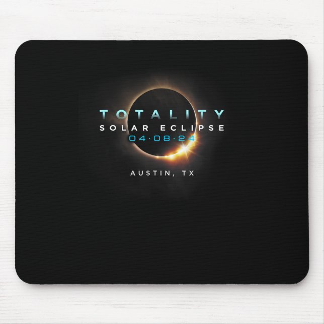 Mousepad Solar Eclipse 2024 Austin (Frente)