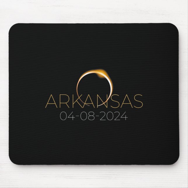 Mousepad Solar Eclipse 2024 State Arkansas Total Solar Ecli (Frente)