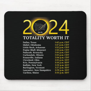 Mousepad Solar Eclipse 2024 Totalidade Engraçada Vale Total