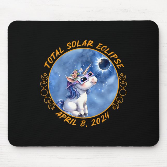 Mousepad Solar Eclipse Girls Boys Unicorn Solar Eclipse 202 (Frente)