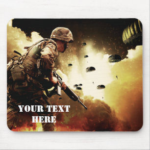 Mousepad Soldado à terra do combate do jogo