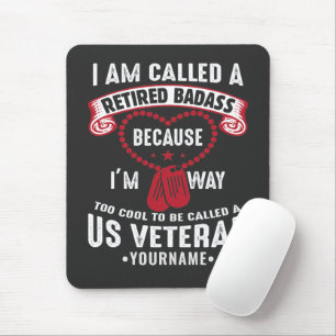 Mousepad Soldado Aposentado de Humor Veterano dos EUA