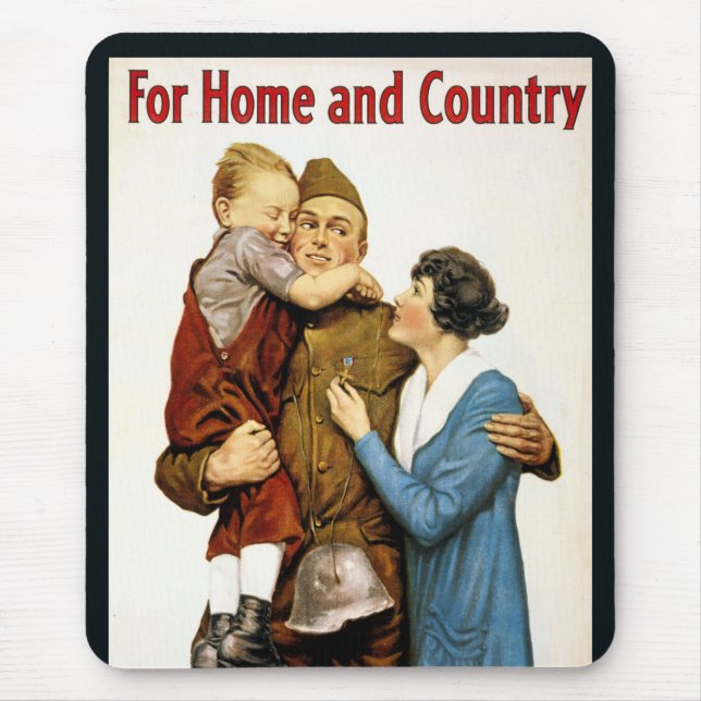 Mousepad Soldado Patriótico Antigo para Empréstimo da Liber (Frente)