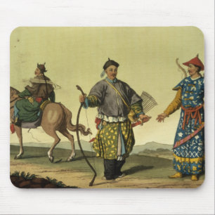 Mousepad Soldados das bandeiras do Mongolian oito do milita
