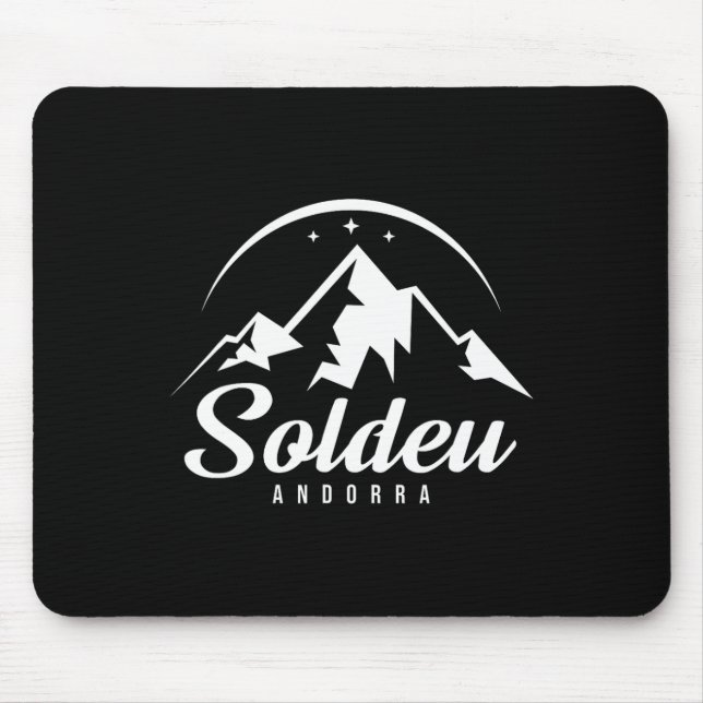 Mousepad Soldeu Andorra Ski Resort Skibose Snowboard (Frente)