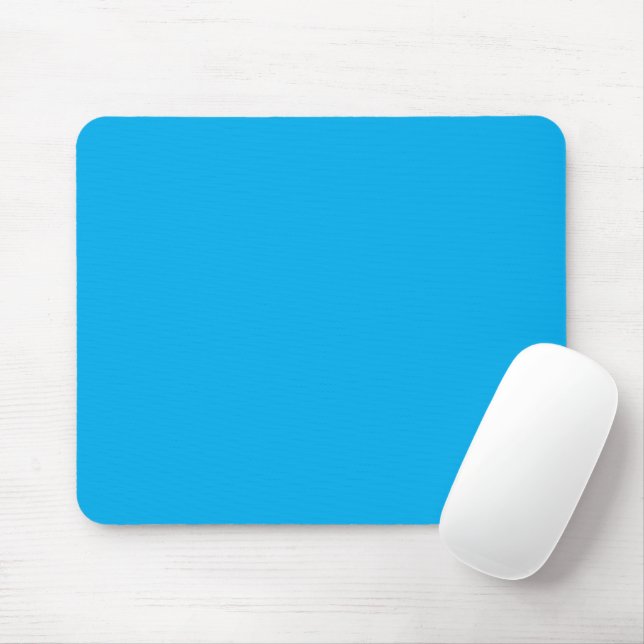 Mousepad Solid Cyan Blue Background  (Com mouse)