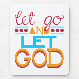 Mousepad Solte e Deixe Deus (Tipografia Original)