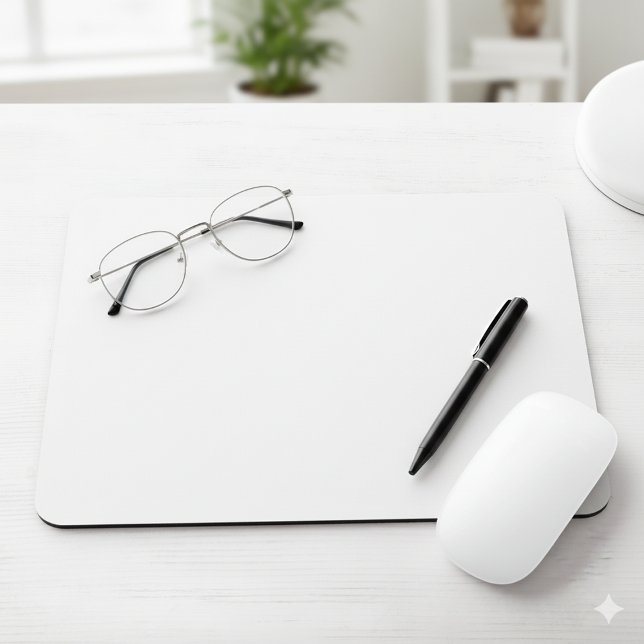 Mousepad Solteiro exclusivo e personalizado colorido (Classic Solid Off White Premium Mouse Pad)