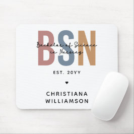Mousepad Solteiro Personalizado de Ciência BSN na Enfermage