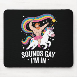 Mousepad Som Gay Estou Em Homem Vestindo Saia Unicórnio LGB