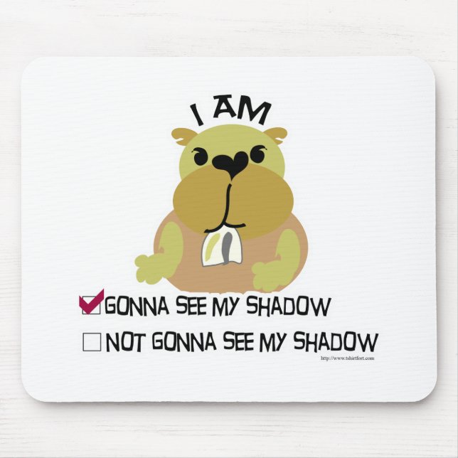 Mousepad Sombra de voto do dia do Groundhog (Frente)