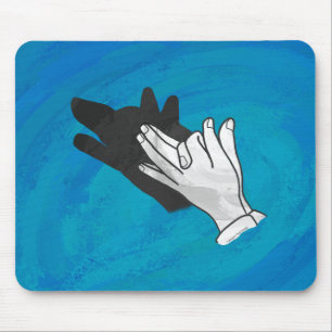 Mousepad Sombra do lobo no azul