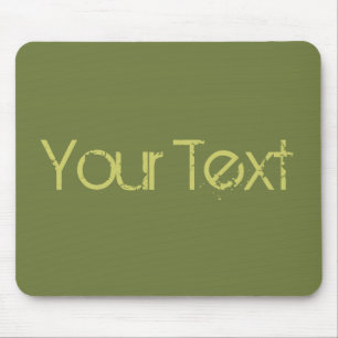 Mousepad SOMENTE COR/verde azeitona + seu texto