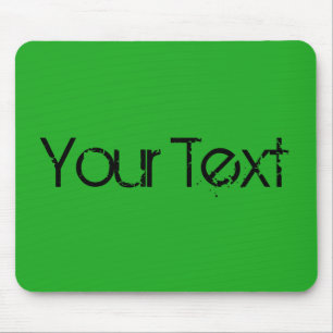 Mousepad SOMENTE COR/verde de grama + seu texto
