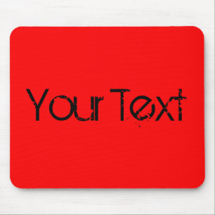 Mousepad SOMENTE COR/vermelho do fogo + seu texto