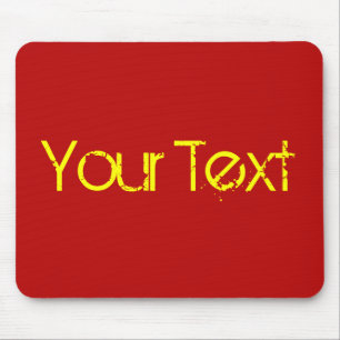 Mousepad SOMENTE COR/vermelho + seu texto