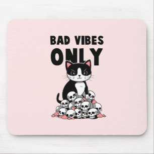 Mousepad Somente Vibas Más - Gato e Peles