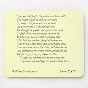 Mousepad Soneto # 24 por William Shakespeare