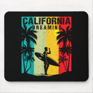 Mousepad Sonhando na Califórnia Homens Mulheres Surfando Pr