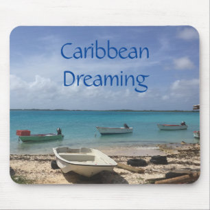 Mousepad Sonhando no Caribe Barcos de Pesca de Bonaire Ocea