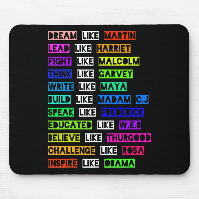 Mousepad Sonho Como Martin Lidera Como Harriet Women Black  (Frente)