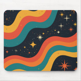 Mousepad Sonho Cósmico Vintage Groovy Ondulado Retro dos An