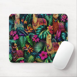 Mousepad Sonho de Llama na Selva Padrão de Superfície Perfe