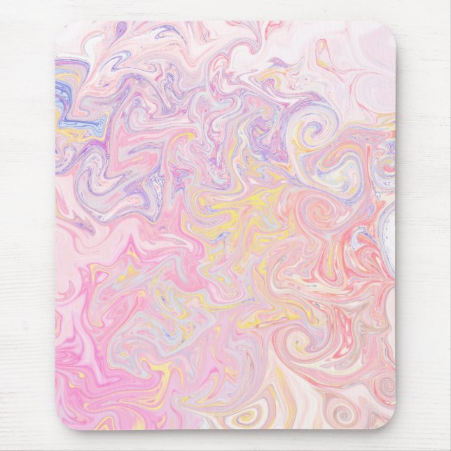 Mousepad Sonho de Mármore Giratório de Pastel Suave Arte Ab (Frente)