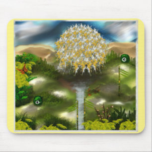 Mousepad Sonho de Olhos Surreais de Dandelions