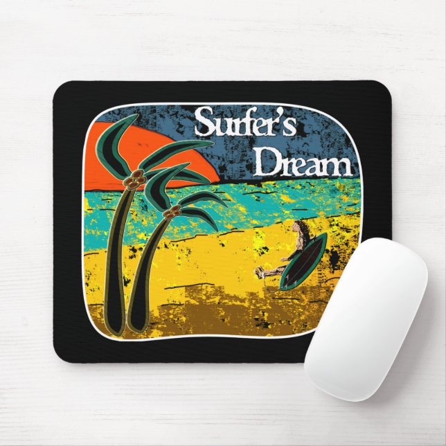 Mousepad Sonho de surfista (Com mouse)