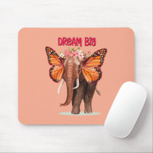 Mousepad Sonho Grande Como Um Elefante Inspirador