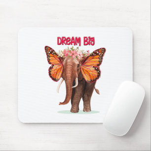 Mousepad Sonho Grande Como Um Elefante Inspirador