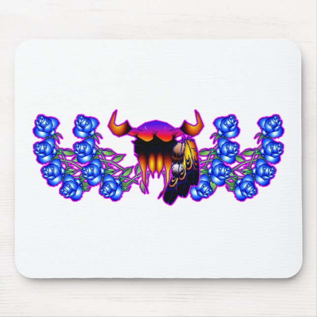 Mousepad Sonhos azuis da flor (Frente)