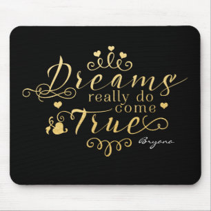 Mousepad SONHOS REALMENTE VÊM REALMENTE TIPO Dourado Mouse