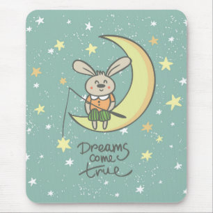 Mousepad Sonhos tornam-se realidade Coelhinho na Lua