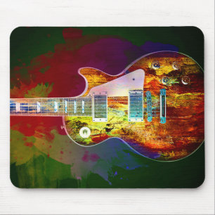 Mousepad Sons da música. Guitarra colorida