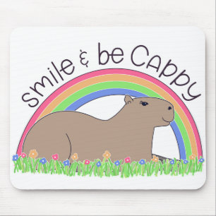 Mousepad Sorria e seja Cappy feliz, capybara