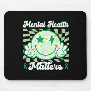 Mousepad Sorria Feliz Rosto Flor Flor Cuja Saúde Mental Est