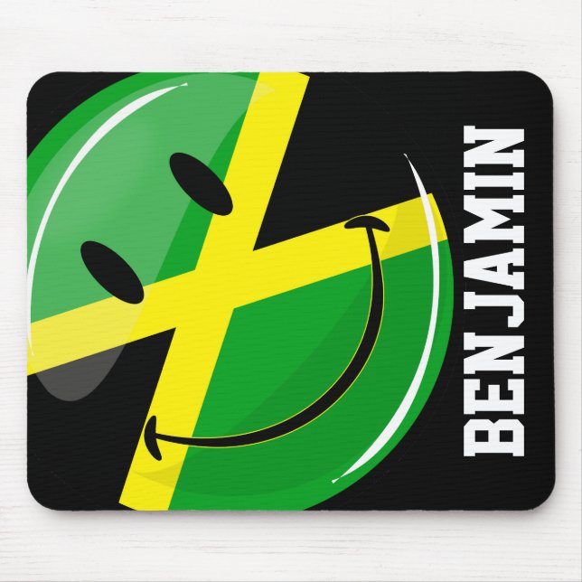 Mousepad Sorrindo bandeira jamaicana (Frente)