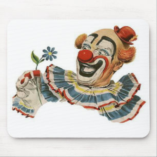 Mousepad Sorrir forçadamente do palhaço na flor - Mousepa