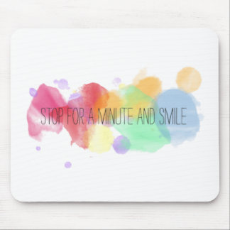 Mousepad sorriso e vida feliz da paz com citações coloridas